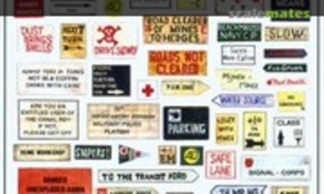 1:35 Road Signs: allians western front WWII (PlusModel 057) 057