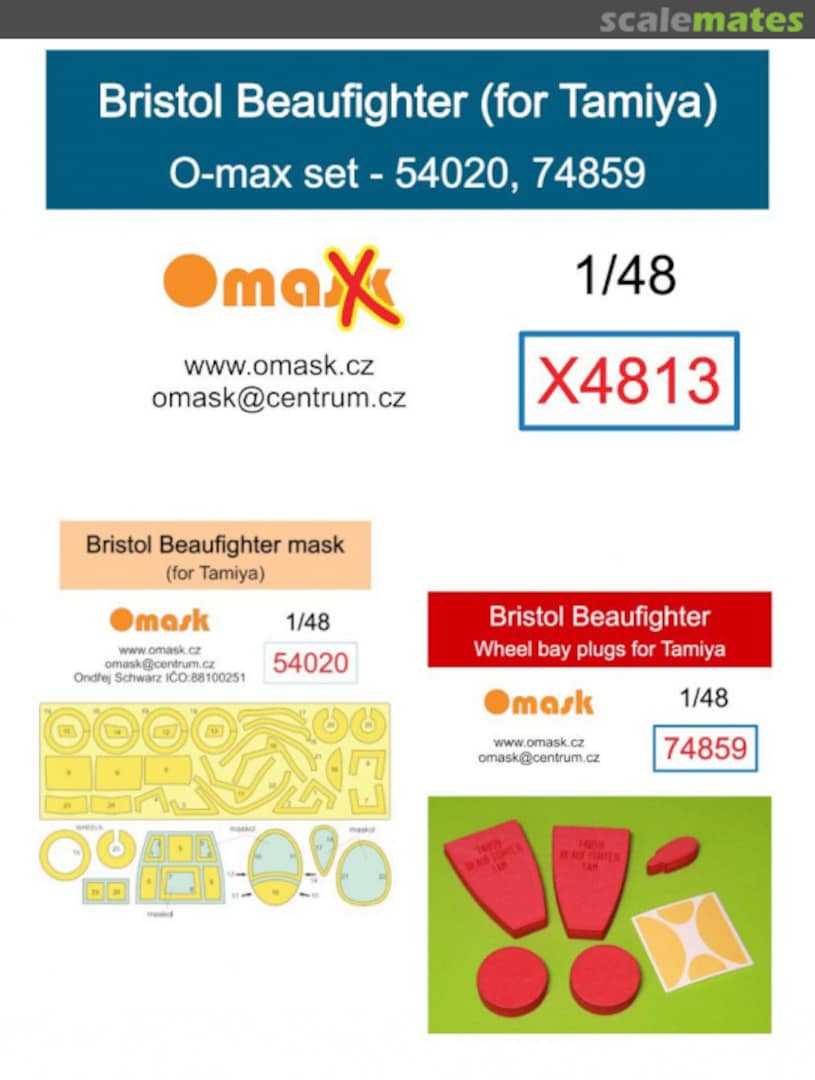 Boxart Bristol Beaufighter - O-max Set (for Tamiya Kits) X4813 Omask
