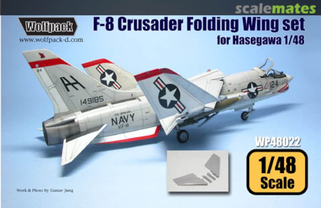 Boxart F-8 Crusader Folding Wing Set WP48021 Wolfpack Boxart F-8 Crusader Folding Wing Set WP48021 Wolfpack