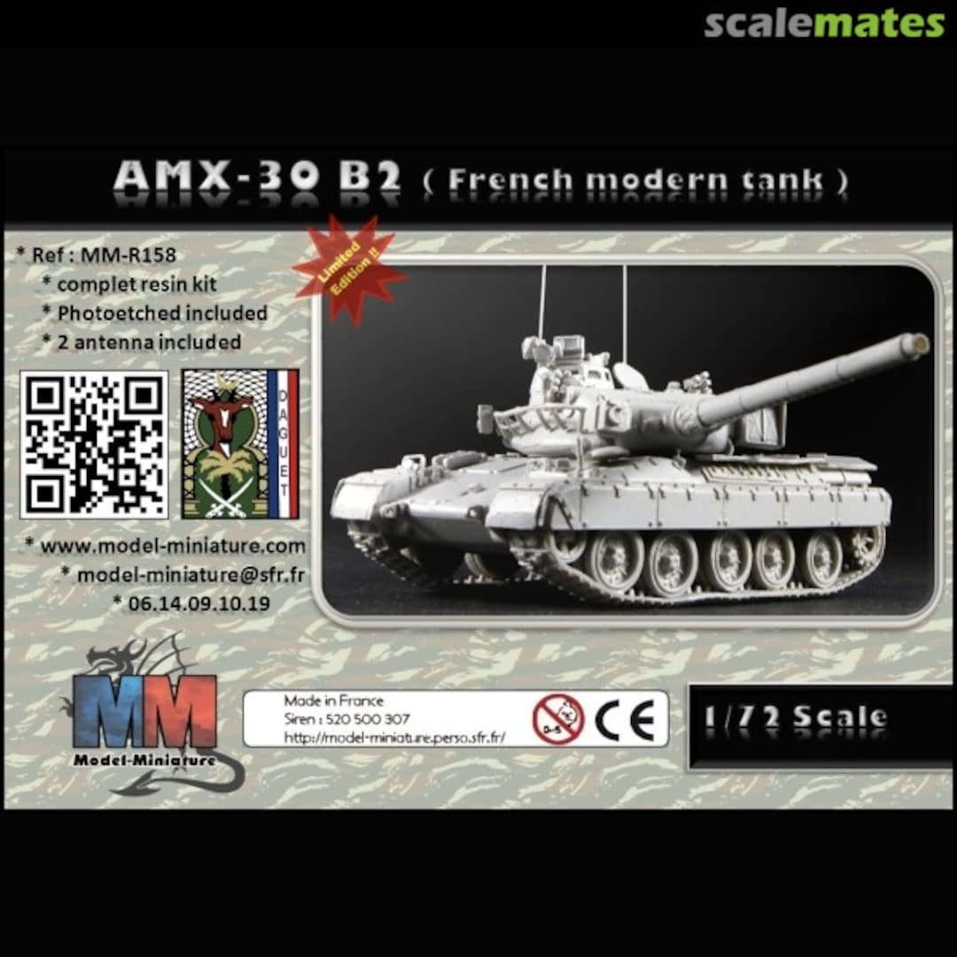 Boxart AMX-30 B2 MM-R158 Model Miniature Boxart AMX-30 B2 MM-R158 Model Miniature