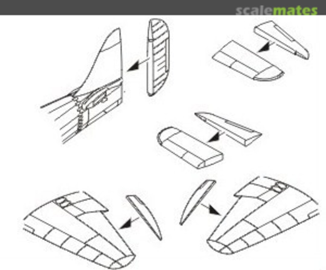 Boxart Hawker Tempest Mk.V control surfaces Q72054 CMK Boxart Hawker Tempest Mk.V control surfaces Q72054 CMK