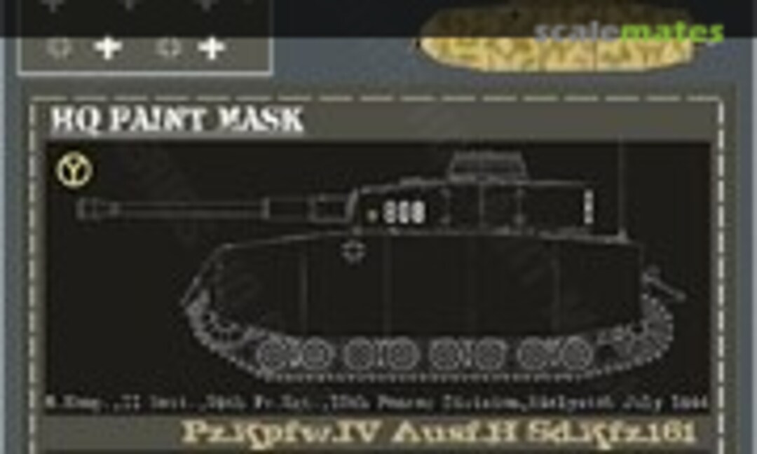 1:16 Pz.Kpfw.IV Ausf.H 8.Komp. II Batt. 29th Pz.Rgt. 12th Pz.Div. Bialystok July 1944 Paint Mask (HQ-Masks PIV 036) PIV 036