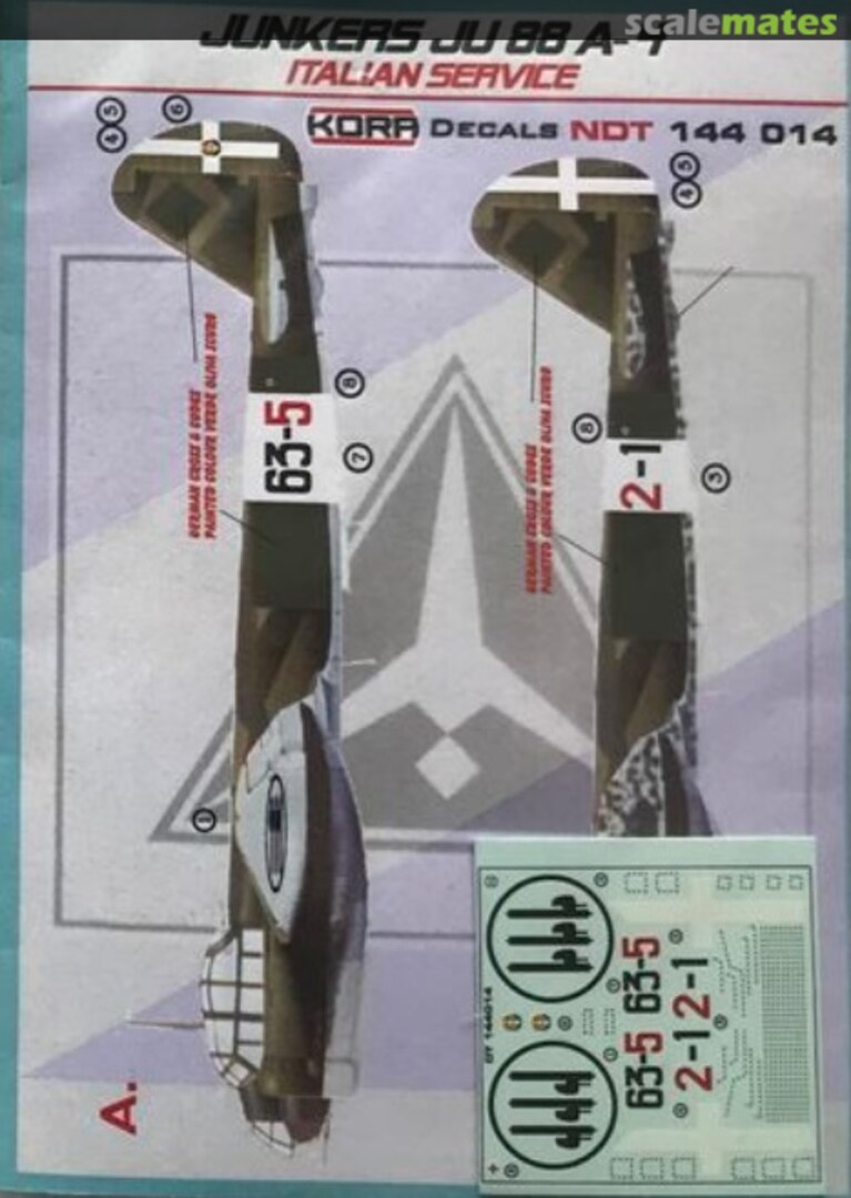 Boxart Junkers Ju 88 A-4 NDT144014 Kora Models Boxart Junkers Ju 88 A-4 NDT144014 Kora Models