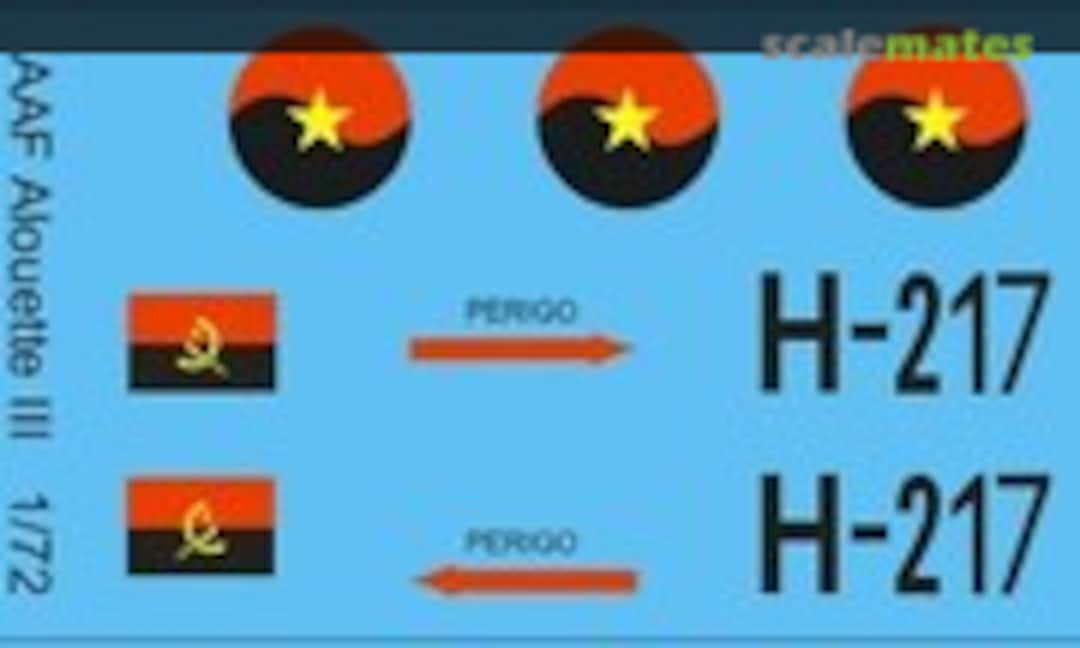 1:48 Angolan Air Force Alouette III (MAV Decals MAV-AA4805) MAV-AA4805