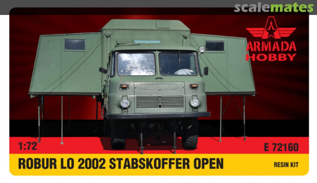 Boxart ROBUR LO 2002 with Stabskoffer (Open) E72160 Armada Hobby Boxart ROBUR LO 2002 with Stabskoffer (Open) E72160 Armada Hobby