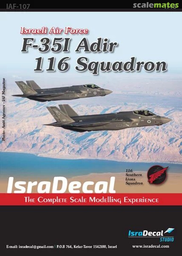 Boxart F-35I Adir 116 Squadron IAF-107 IsraDecal Studio Boxart F-35I Adir 116 Squadron IAF-107 IsraDecal Studio