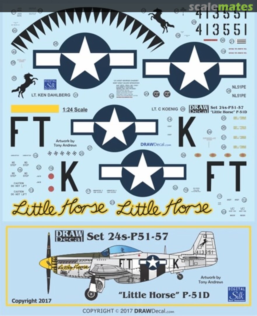 Boxart P-51D “Little Horse” 24-P51-57 Draw Decal Boxart P-51D “Little Horse” 24-P51-57 Draw Decal