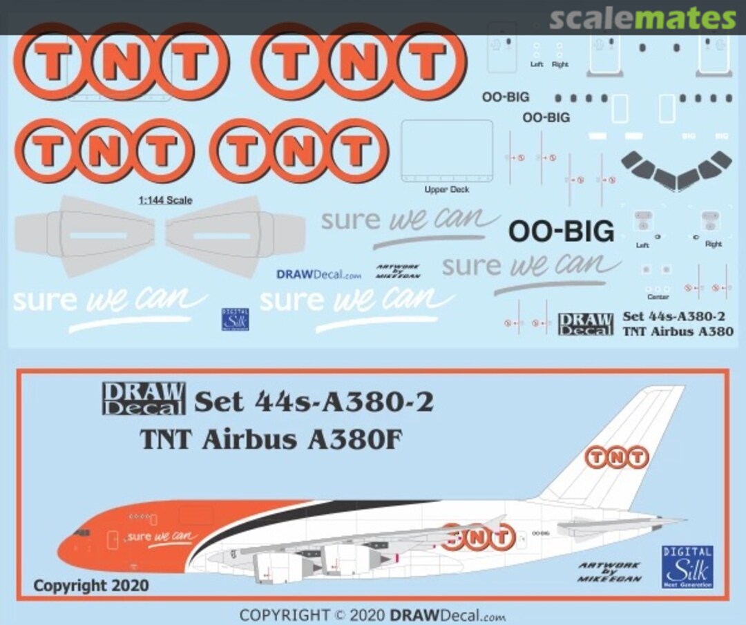 Boxart TNT Cargo A380F 44-A380-2 Draw Decal Boxart TNT Cargo A380F 44-A380-2 Draw Decal