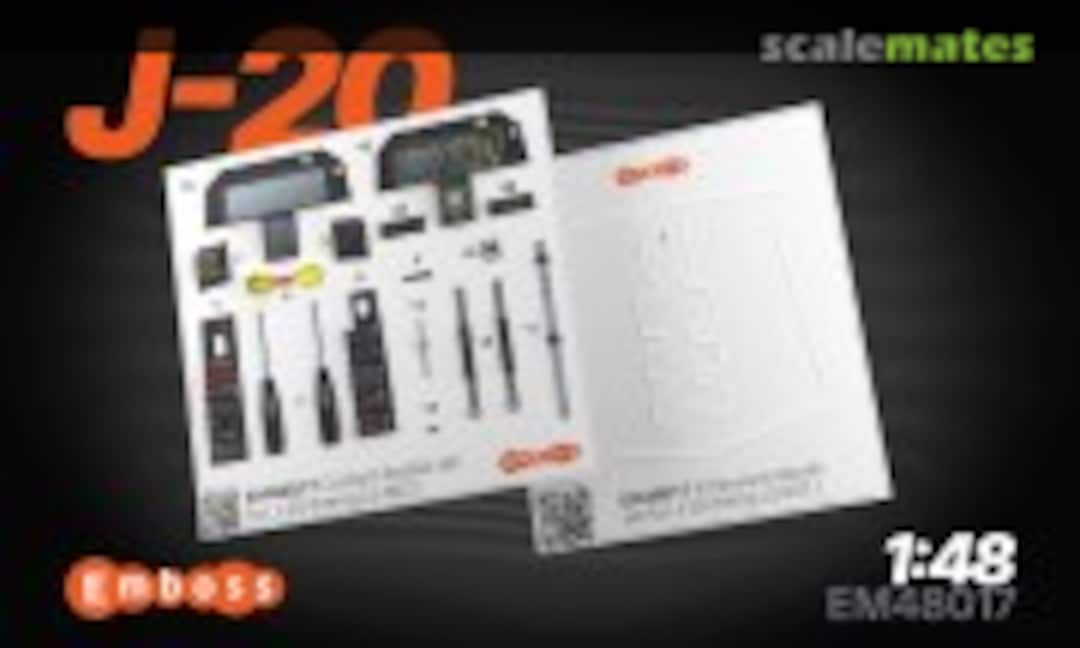 1:48 J-20 interior 3D decals (Embase EM48017) EM48017
