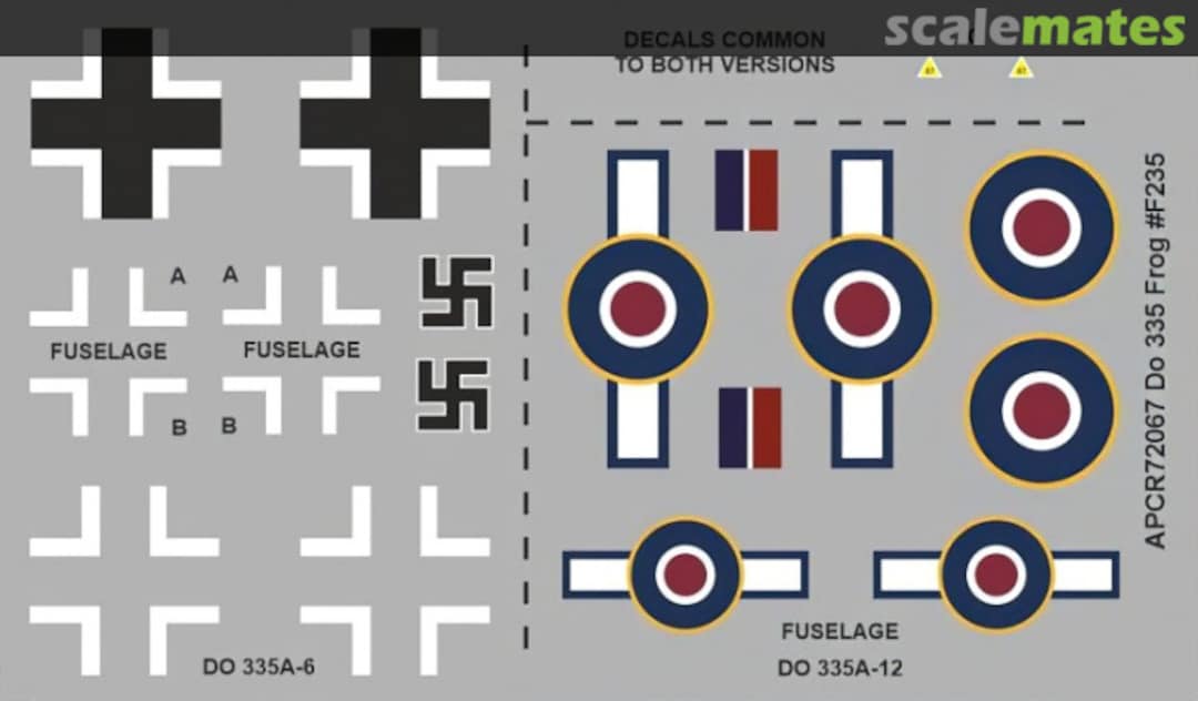 Boxart Do 335 FROG #F235 APCR72067 APC Decals Boxart Do 335 FROG #F235 APCR72067 APC Decals