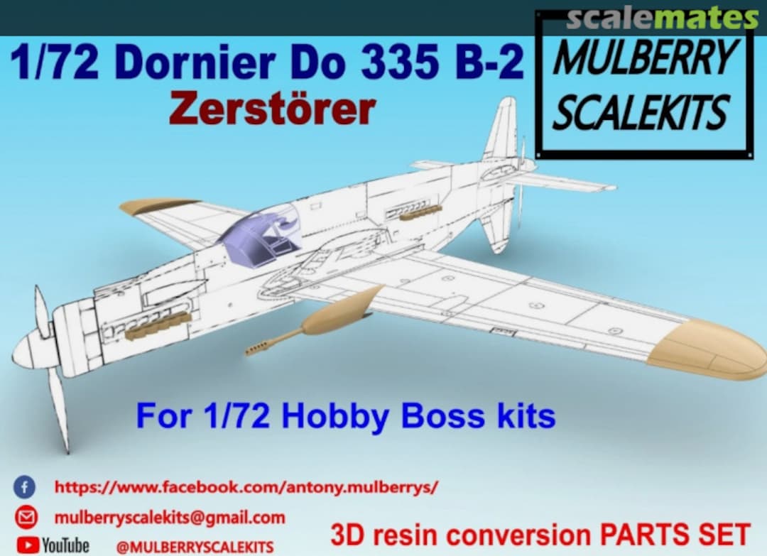 Boxart Dornier Do 335 B-2 Zerstörer  Mulberry Scalekits
