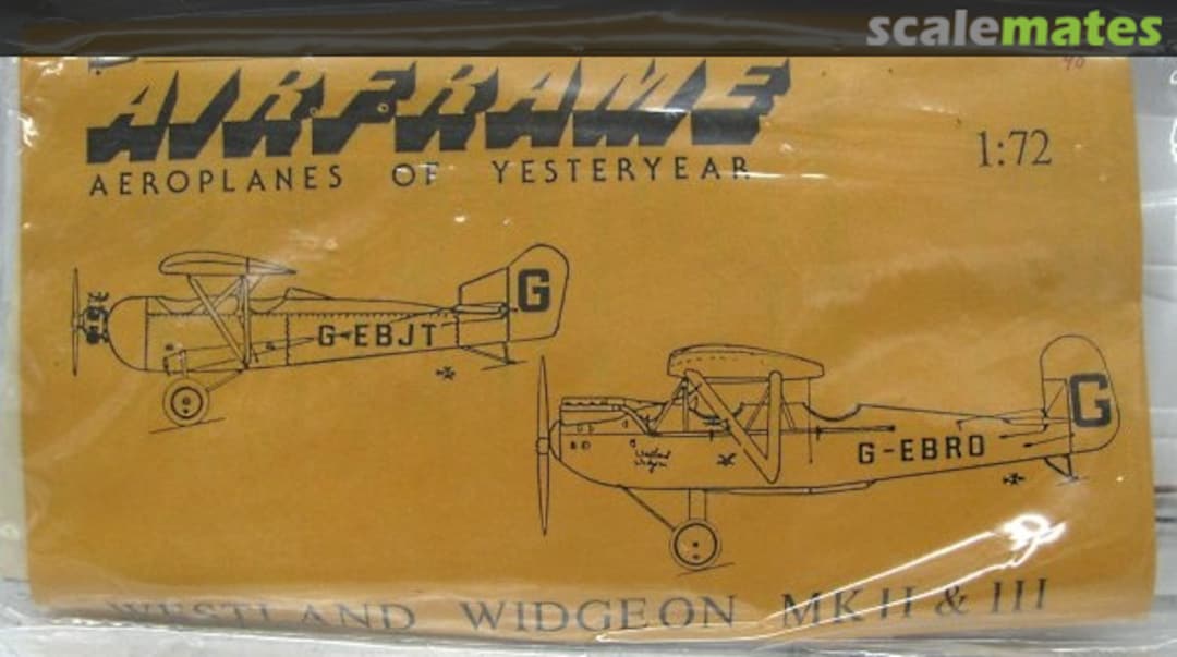 Boxart Westland Widgeon Mk II & III 48 Airframe Boxart Westland Widgeon Mk II & III 48 Airframe