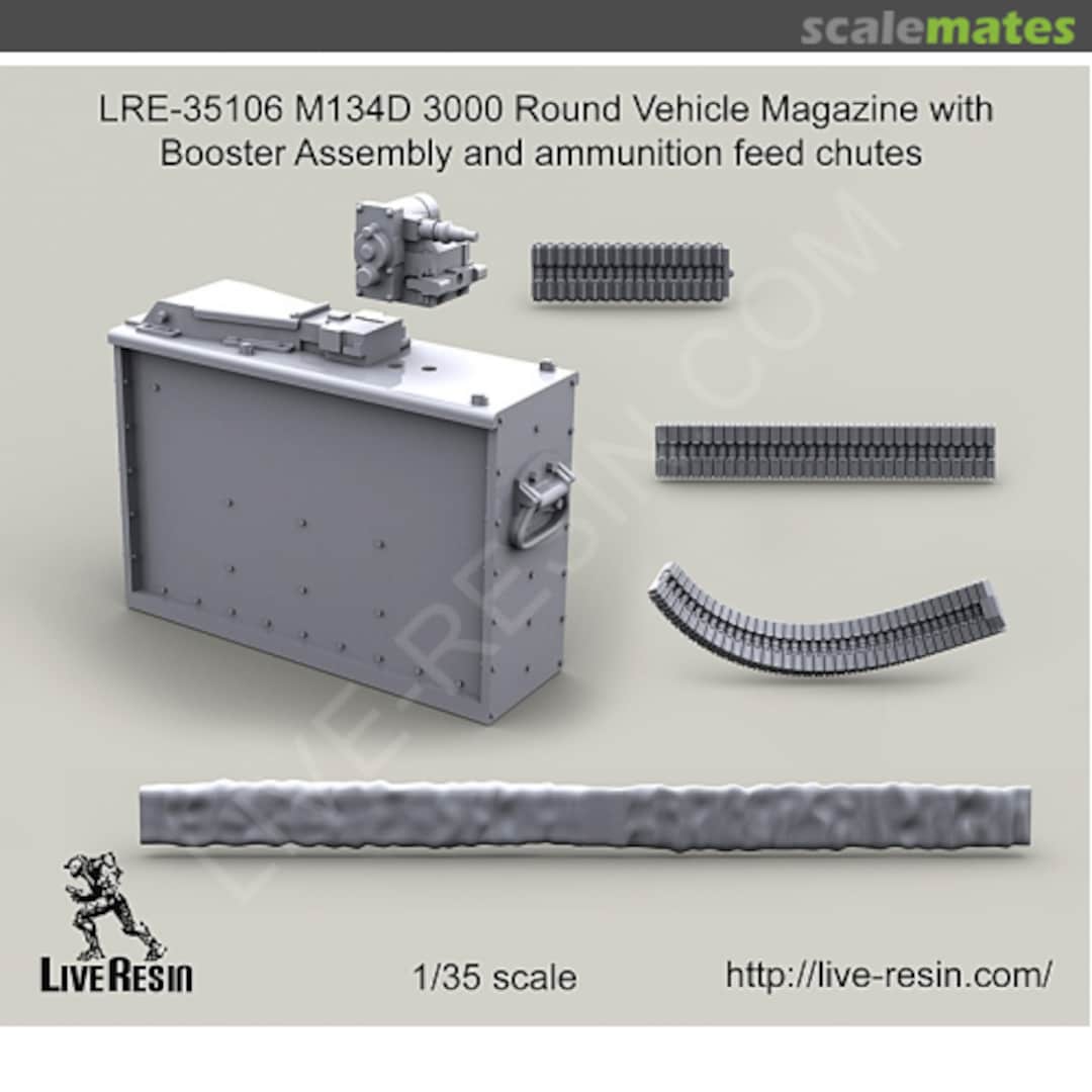 Boxart M134D 3000 Round Vehicle Magazine w/ Booster Assembly and ammo feed chutes LRE-35106 Live Resin Boxart M134D 3000 Round Vehicle Magazine w/ Booster Assembly and ammo feed chutes LRE-35106 Live Resin