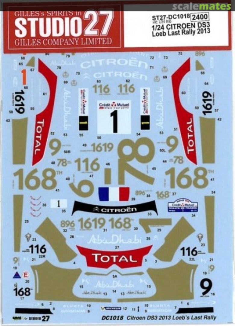 Boxart Citroën DS3 WRC ST27-DC1018 Studio27 Boxart Citroën DS3 WRC ST27-DC1018 Studio27