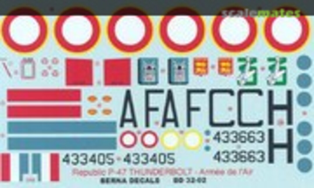 1:32 P-47D Thunderbolt (Berna Decals BD 32-02) BD 32-02