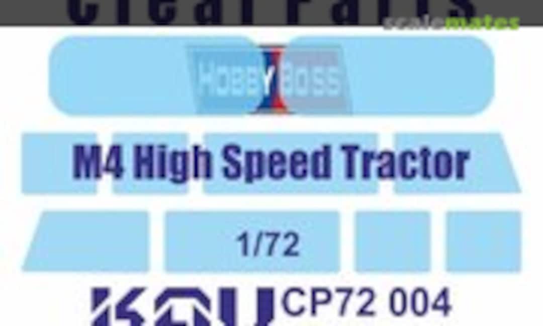 1:72 M4 High Speed Tractor - Clear parts (KAV models KAV CP72 004) KAV CP72 004