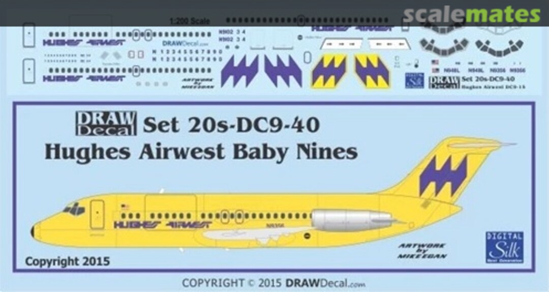 Boxart Hughes Airwest DC-9-15s 20-DC9-40 Draw Decal Boxart Hughes Airwest DC-9-15s 20-DC9-40 Draw Decal