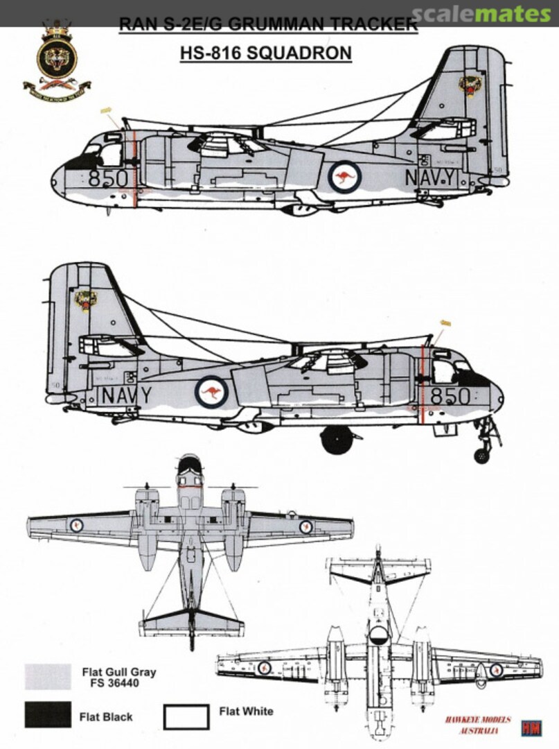 Boxart RAN, S-2E/G Tracker, 816 Sqn. RAN-02 Hawkeye Models