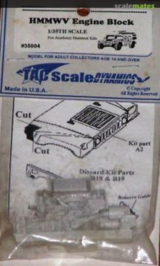 Boxart HMMWV Engine Block 35004 TAC Scale Dynamics Boxart HMMWV Engine Block 35004 TAC Scale Dynamics