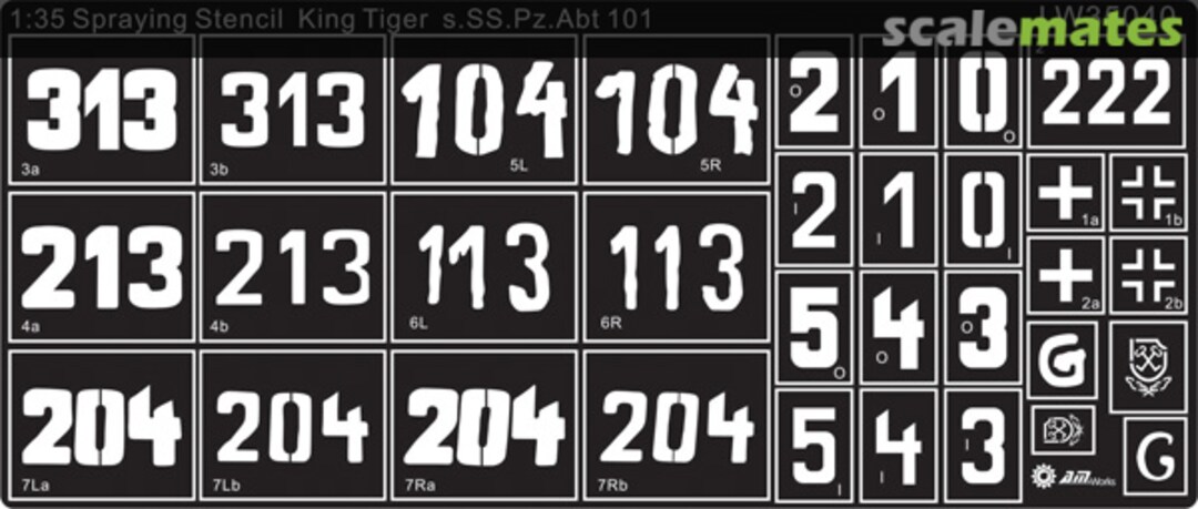 Boxart Paint Template for King Tiger sSSPzAbt 101 LW35040 Alliance Model Works Boxart Paint Template for King Tiger sSSPzAbt 101 LW35040 Alliance Model Works