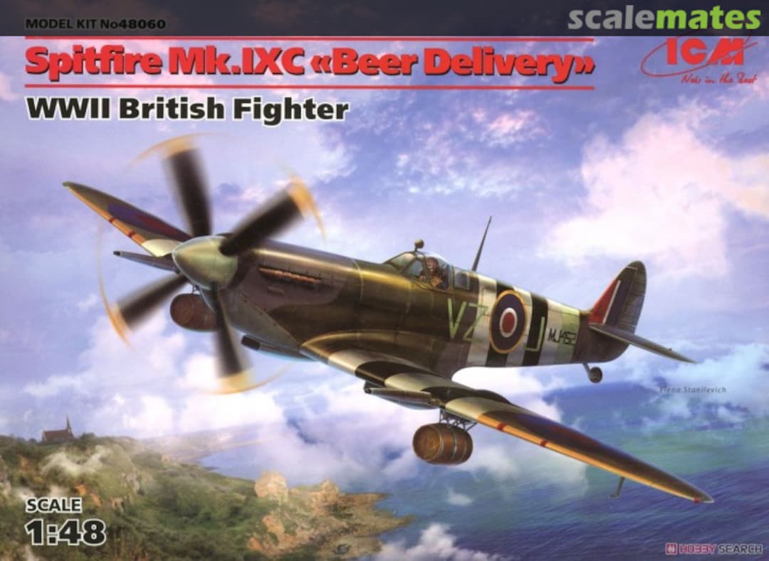 Boxart Spitfire Mk.IXC "Beer Delivery" 48060 ICM Boxart Spitfire Mk.IXC "Beer Delivery" 48060 ICM