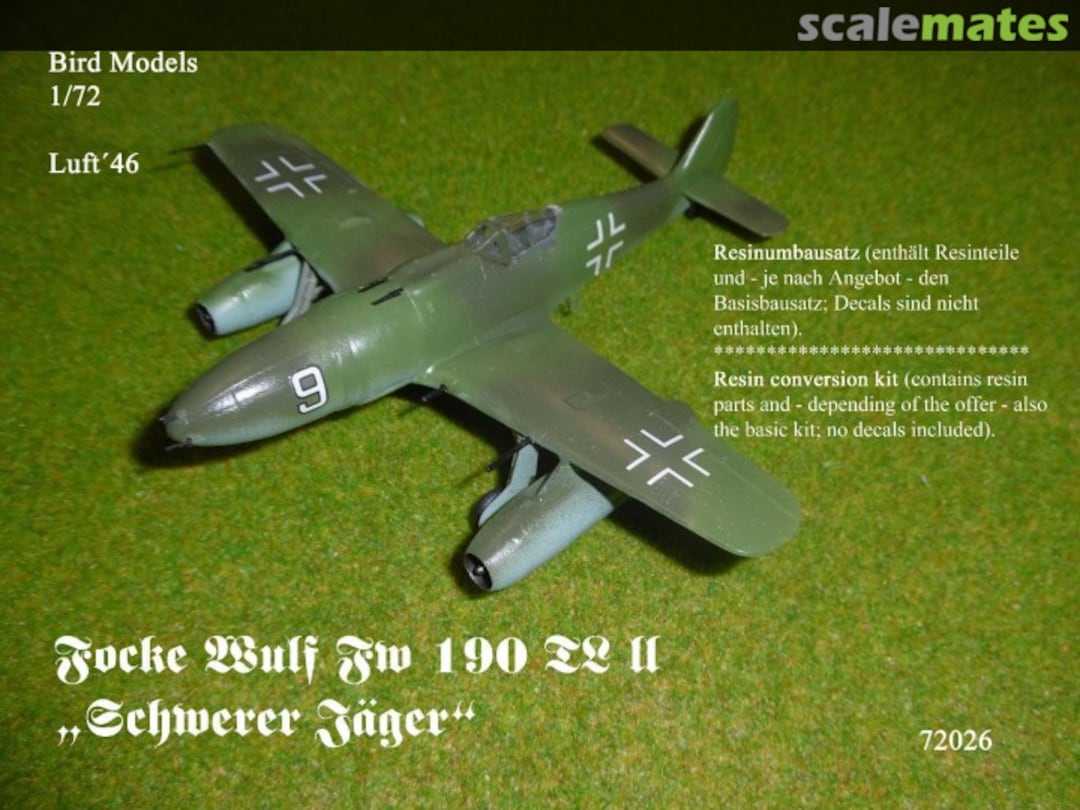Boxart Focke Wulf Fw 190 TL II "Schwerer Jäger" 72026 Bird Models Boxart Focke Wulf Fw 190 TL II "Schwerer Jäger" 72026 Bird Models