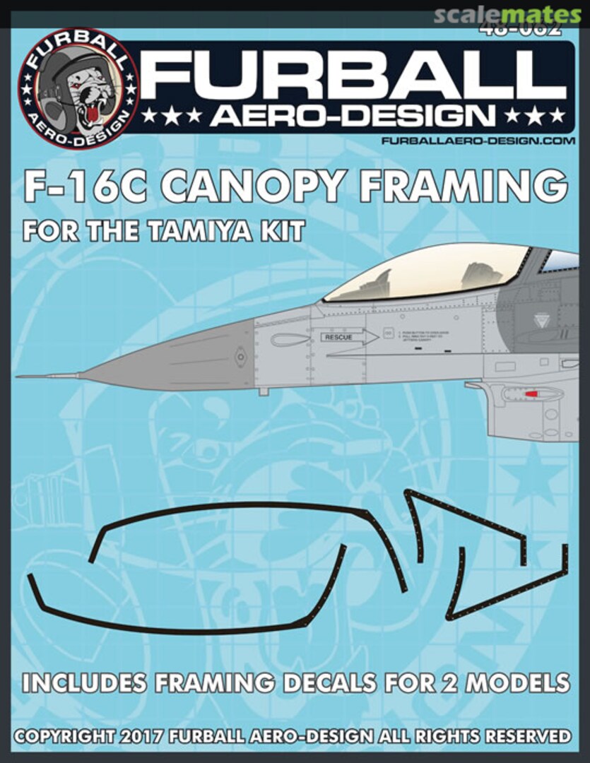 Boxart F-16C Canopy Framing 48-062 Furball Aero-Design Boxart F-16C Canopy Framing 48-062 Furball Aero-Design