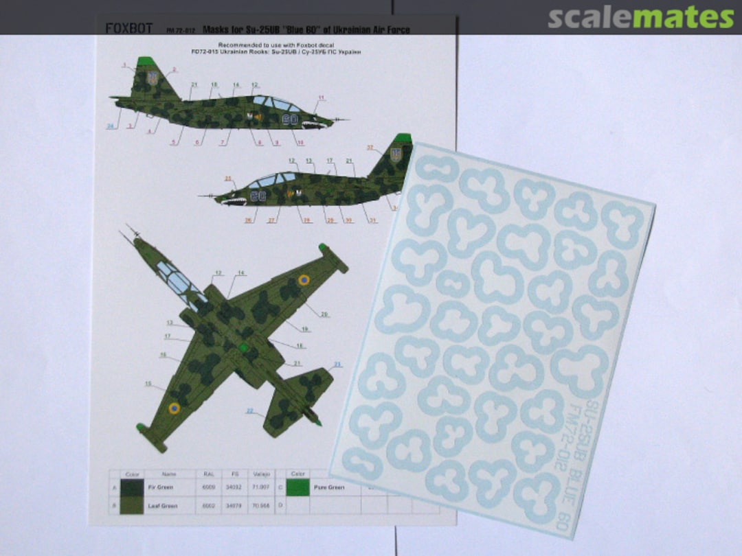 Boxart Clover Su-25UB "Blue 60" FM72-012 Foxbot Boxart Clover Su-25UB "Blue 60" FM72-012 Foxbot