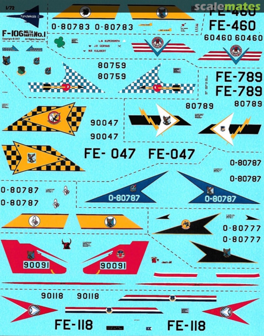 Boxart F-106A Part 1 FD72006 fündekals Boxart F-106A Part 1 FD72006 fündekals
