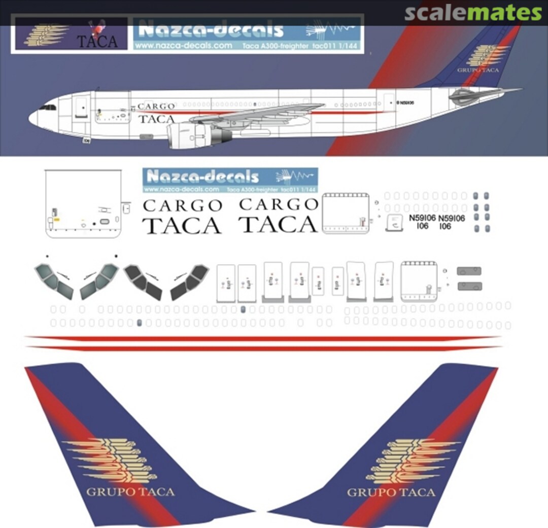 Boxart Airbus A300B4-203(F) TAC011 Nazca decals Boxart Airbus A300B4-203(F) TAC011 Nazca decals