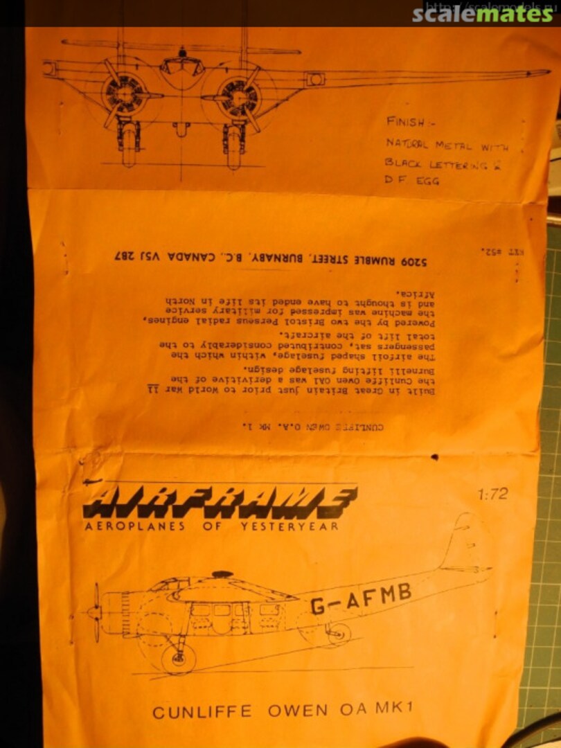 Boxart Cunliffe-Owen OA.1 51 Airframe Boxart Cunliffe-Owen OA.1 51 Airframe