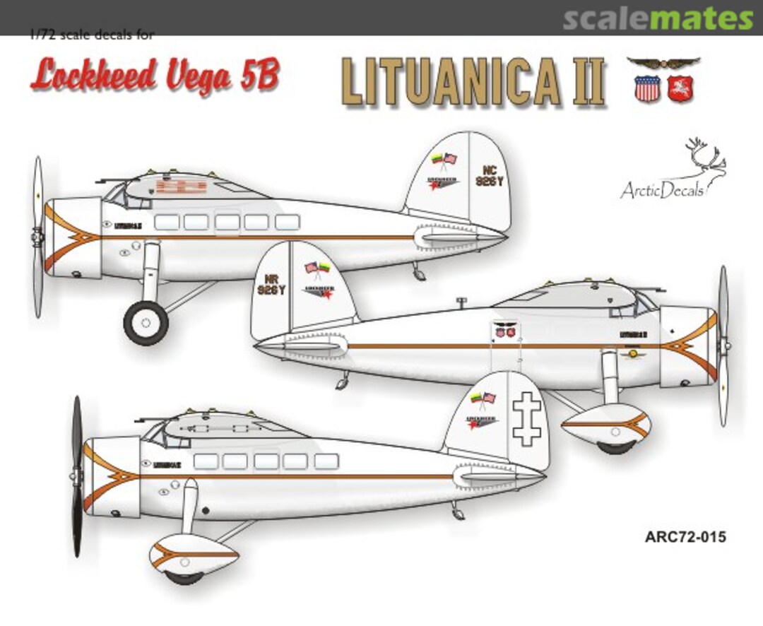 Boxart Lockheed Vega 5B ARC72-015 Arctic Decals Boxart Lockheed Vega 5B ARC72-015 Arctic Decals