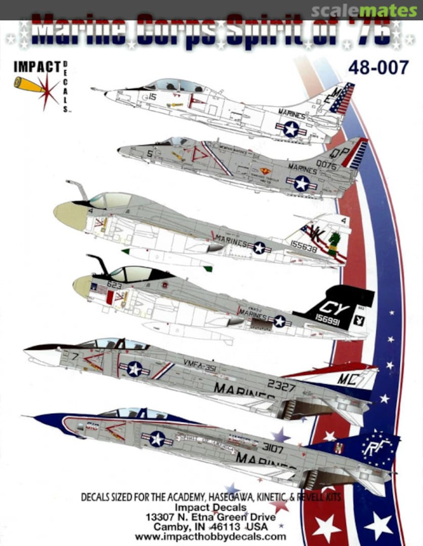 Boxart Marine Corps Spirit of '76 48-007 Impact Decals Boxart Marine Corps Spirit of '76 48-007 Impact Decals