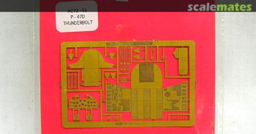 Boxart P-47D Thunderbolt Cockpit Detail Set AC72-51 Airwaves