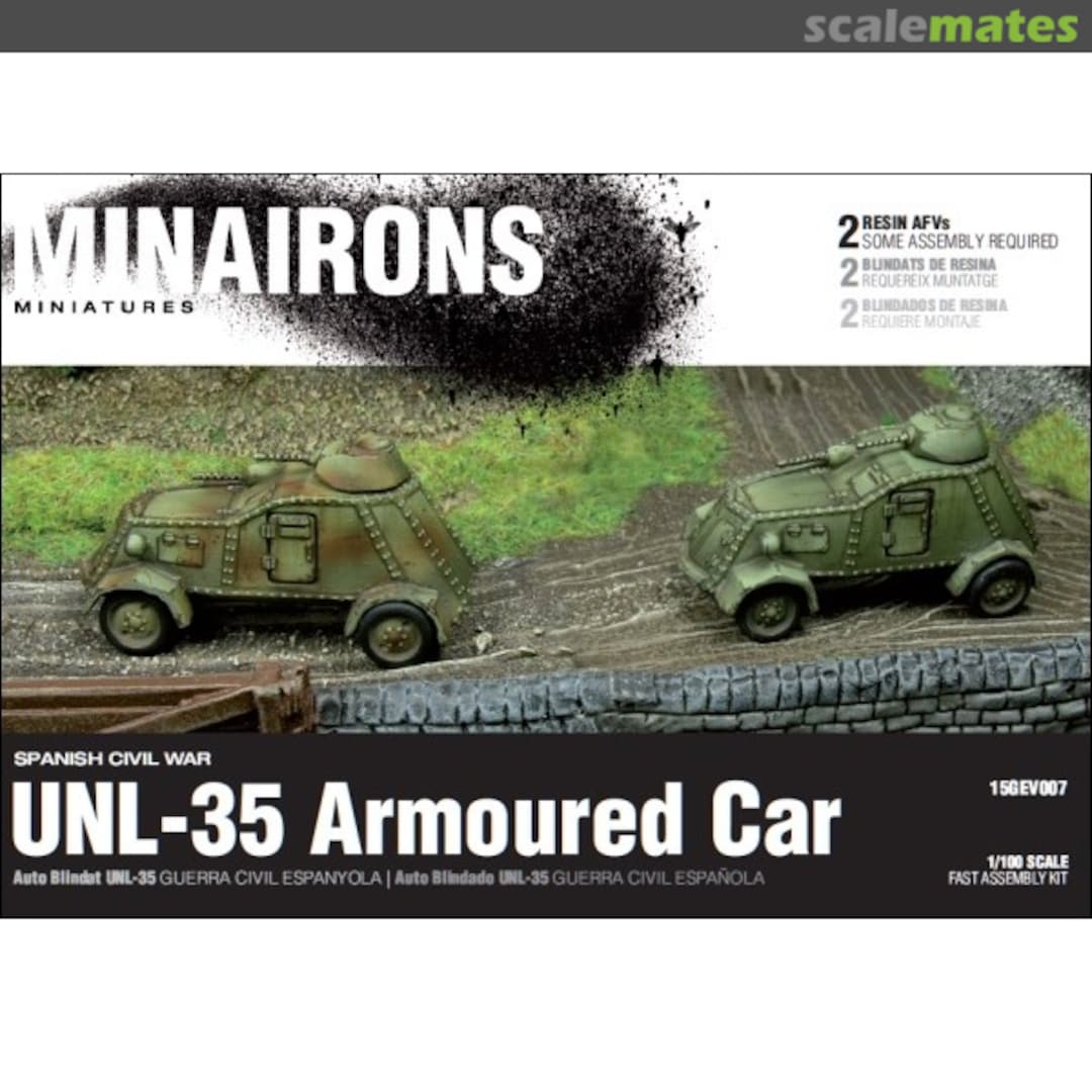 Boxart UNL-35 Armoured Car 15GEV007 Minairons Miniatures Boxart UNL-35 Armoured Car 15GEV007 Minairons Miniatures