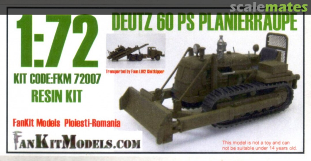 Boxart Deutz 60 PS Planierraupe FKM 72007 FanKit Models