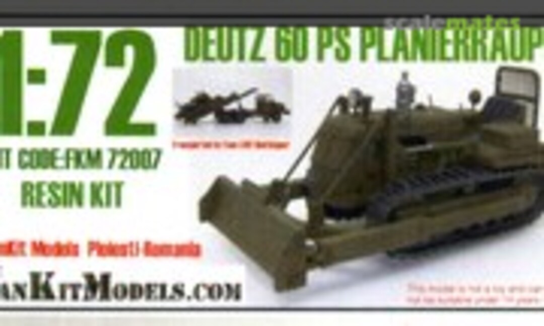 1:72 Deutz 60 PS Planierraupe (FanKit Models FKM 72007) FKM 72007