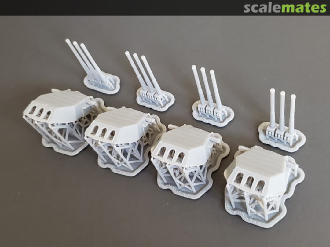 Boxart New Mexico class 14"/50 cal. Triple-gun Turrets with Barrels 350-BB40 Trrts Brrls Model Monkey Boxart New Mexico class 14"/50 cal. Triple-gun Turrets with Barrels 350-BB40 Trrts Brrls Model Monkey