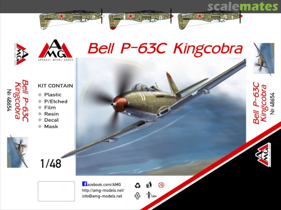 Boxart Bell P-63C Kingcobra 48654 AMG Boxart Bell P-63C Kingcobra 48654 AMG