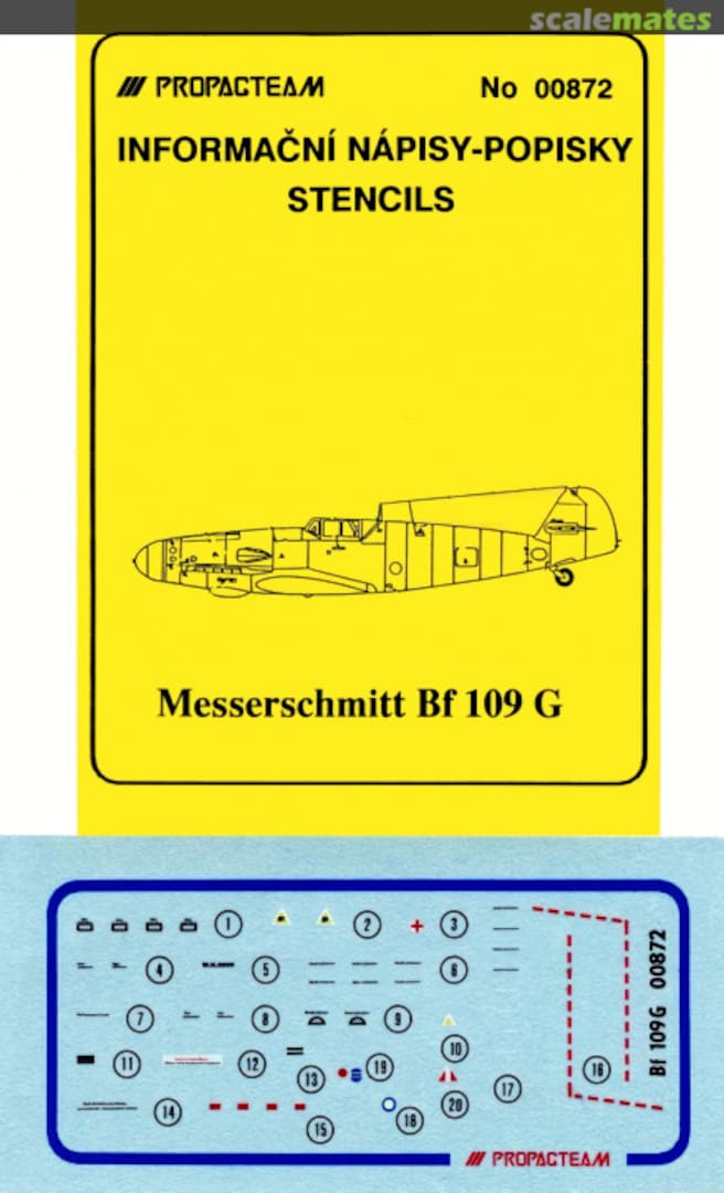 Boxart Messerschmitt Bf-109 G Stencils 00872 Propagteam