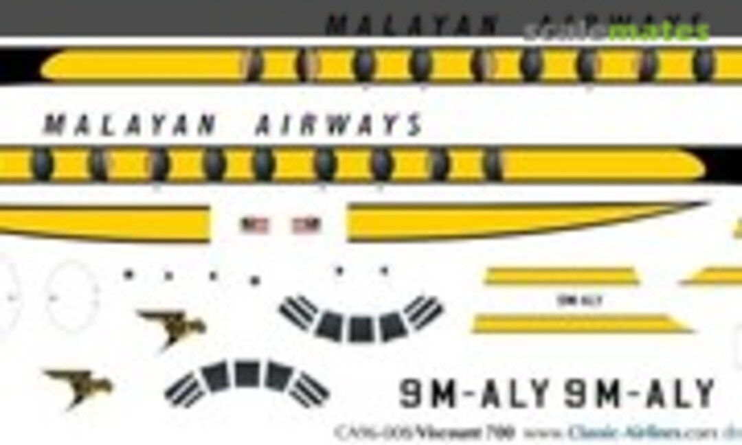 1:96 Malayan Airways Viscount 700 (Classic Airlines CA96-008) CA96-008