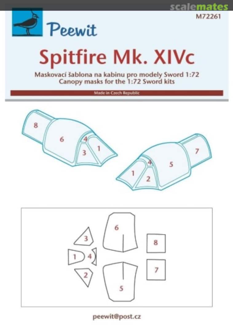 Boxart Canopy Mask: Robinson Spitfire Mk.XIVc M72261 Peewit Boxart Canopy Mask: Robinson Spitfire Mk.XIVc M72261 Peewit