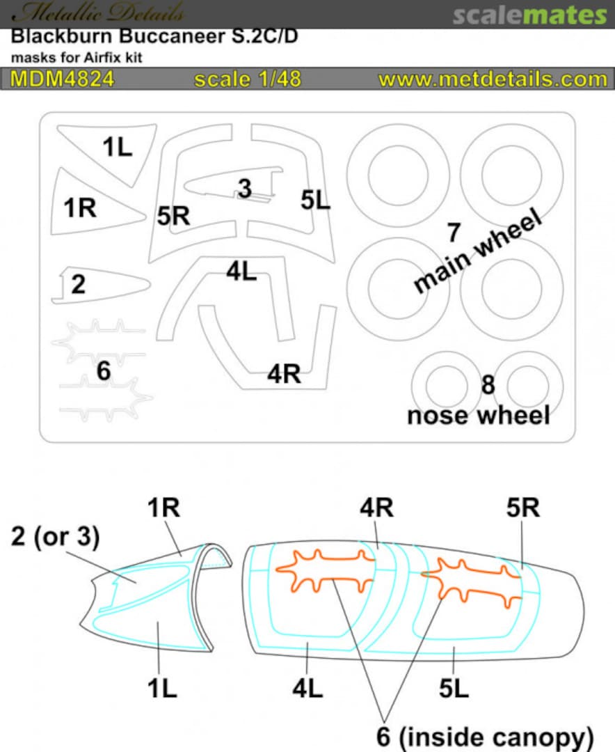 Boxart Blackburn Buccaneer S.2C/D. Masks MDM4824 Metallic Details Boxart Blackburn Buccaneer S.2C/D. Masks MDM4824 Metallic Details