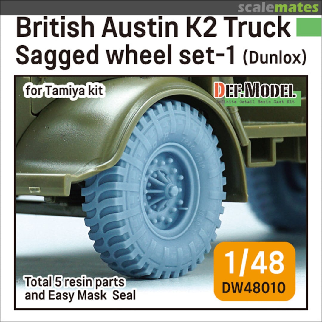 Boxart British Austin K2 Truck Sagged wheel set (1) DW48010 Def.Model Boxart British Austin K2 Truck Sagged wheel set (1) DW48010 Def.Model