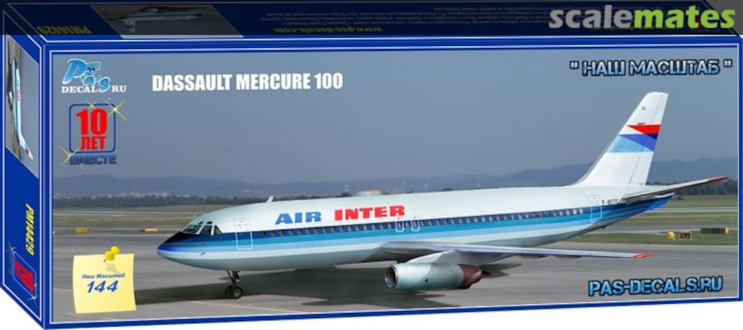 Boxart Dassault Mercure 100 PM14429 PAS-Models Boxart Dassault Mercure 100 PM14429 PAS-Models