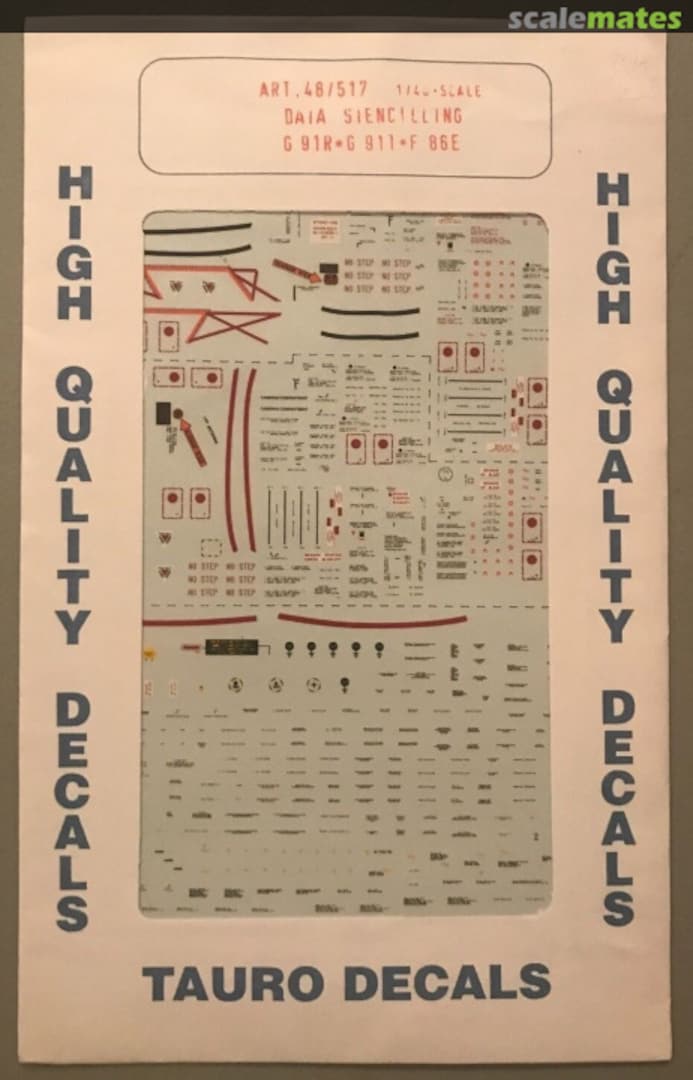 Boxart Data Stencilling 48-517 Tauro Model Boxart Data Stencilling 48-517 Tauro Model