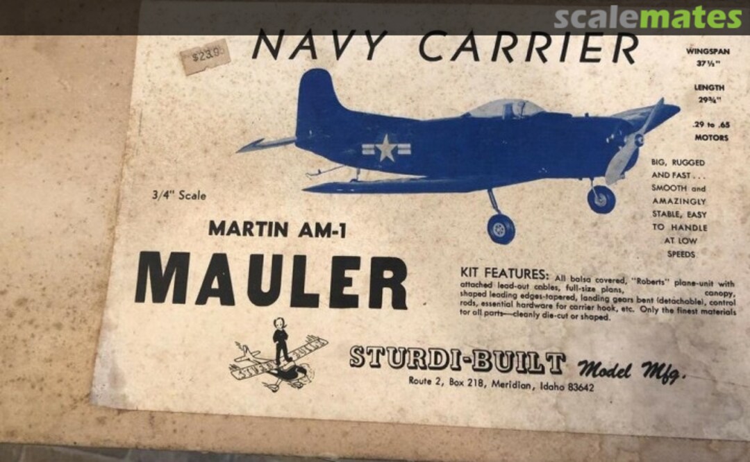 Boxart Martin AM-1 Mauler Sturdi-Built Boxart Martin AM-1 Mauler Sturdi-Built