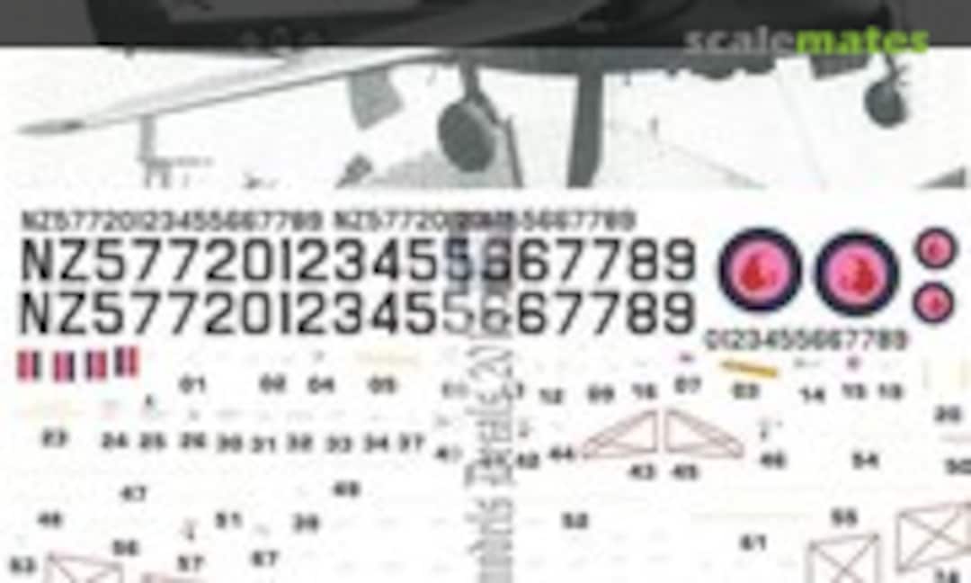 1:144 RNZAF Vampire FB5 1970s scheme (Oldmodels Decals OMD1184D) OMD1184D