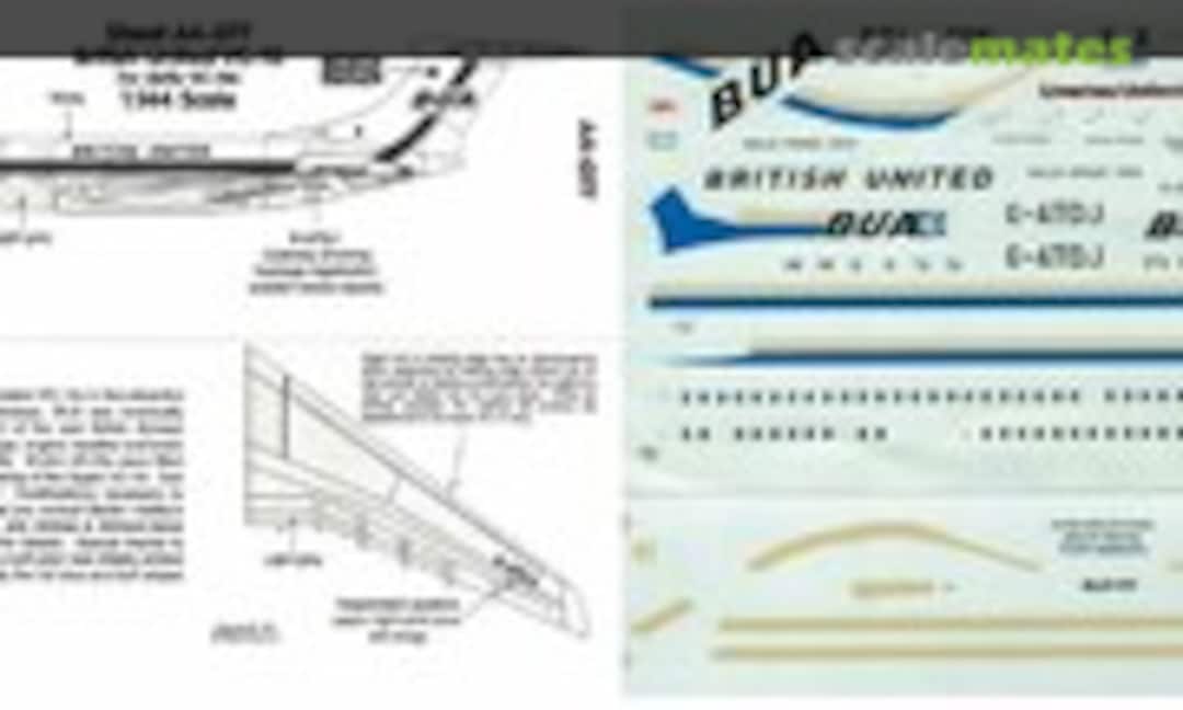 1:144 Vicker VC10 British United (Liveries Unlimited/Airway Graphics A4-077) A4-077