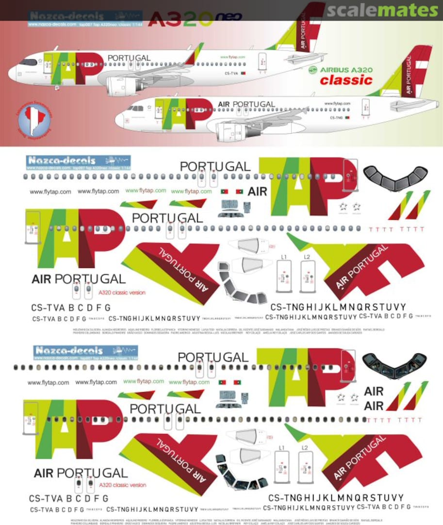 Boxart Airbus A320 TAP007 Nazca decals Boxart Airbus A320 TAP007 Nazca decals